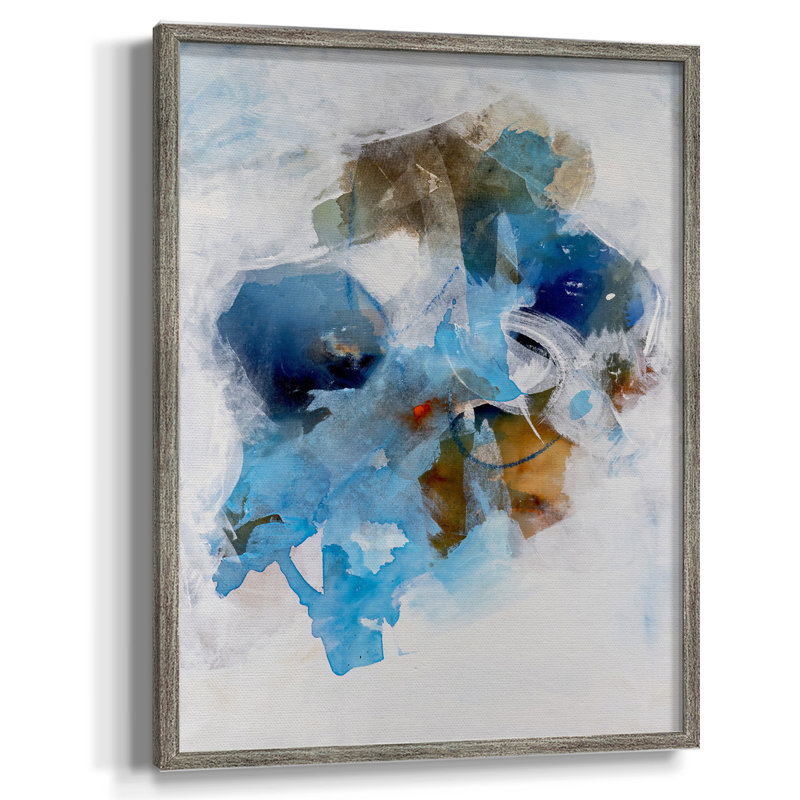 «Misty Blue I», reproduction encadrée - bois massif, H 11 po x l 9 po