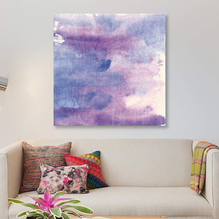 «Purple Haze II», reproduction sur toile, H 12 po x l 12 po x P 0,75 po, Toile tendue, Pas de tapis