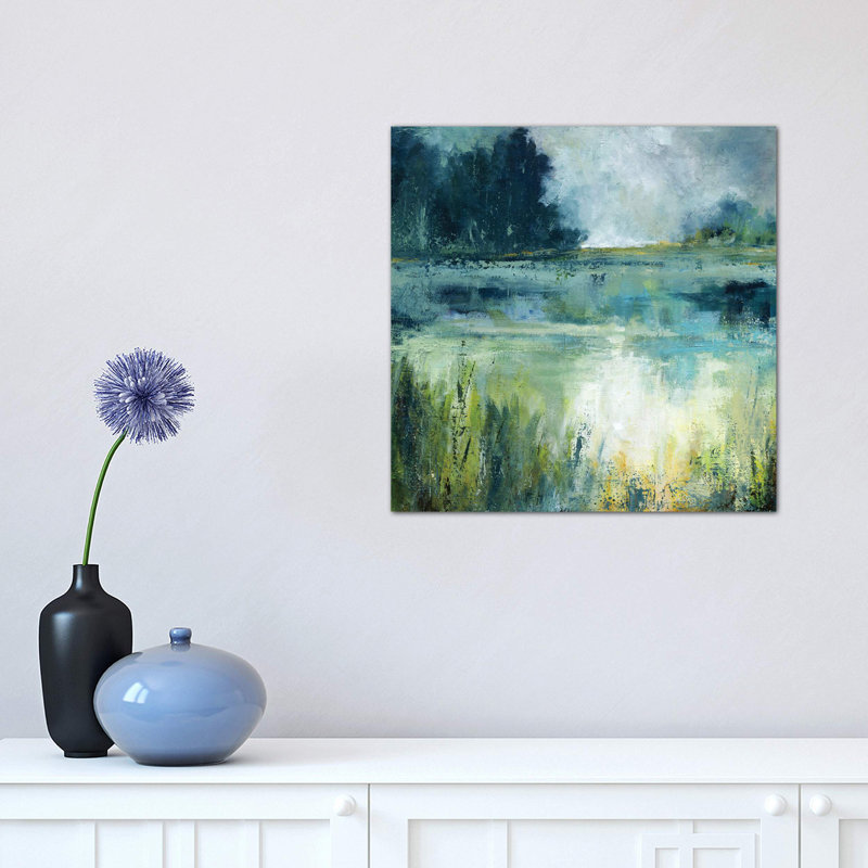 Reflections Edge by Carol Robinson - Wrapped Canvas Painting, 30.48 cm H x 30.48 cm W