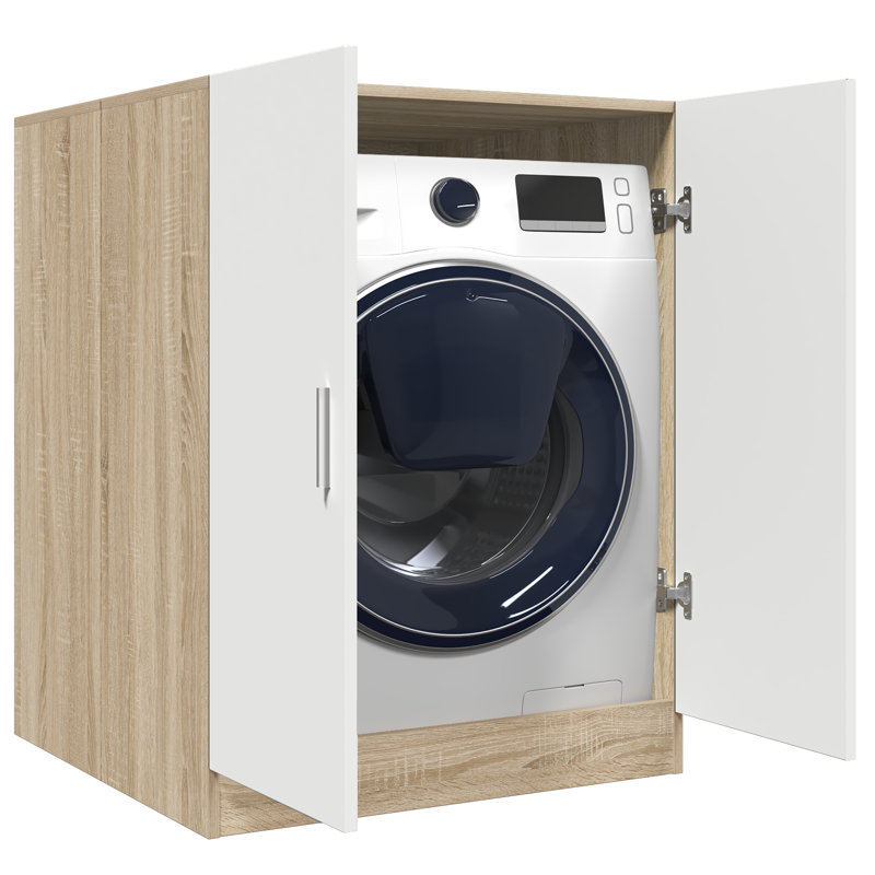 Awab Solid Wood Linen Cabinet, Old Wood