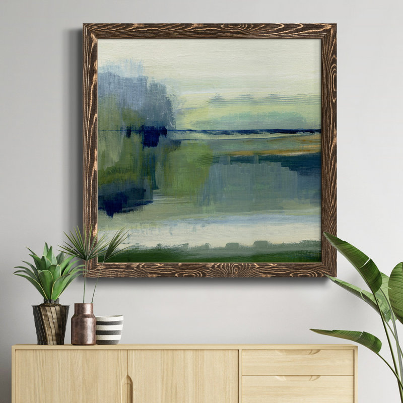 Favorite Spot - Peinture sur toile encadrée, H 31,5 po x l 31,5 po x P 1,5 po, Encadré de bois de noyer
