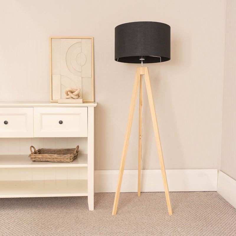 Barneveld 150cm Tripod Floor Lamp, Black