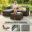 Ensemble de meubles de patio 3 pièces avec coussins, canapé d'angle-1585092816