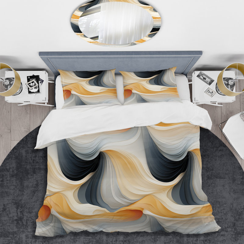 Literie Coastal Reflections III, Housse de couette pour grand lit et 2 taies décor