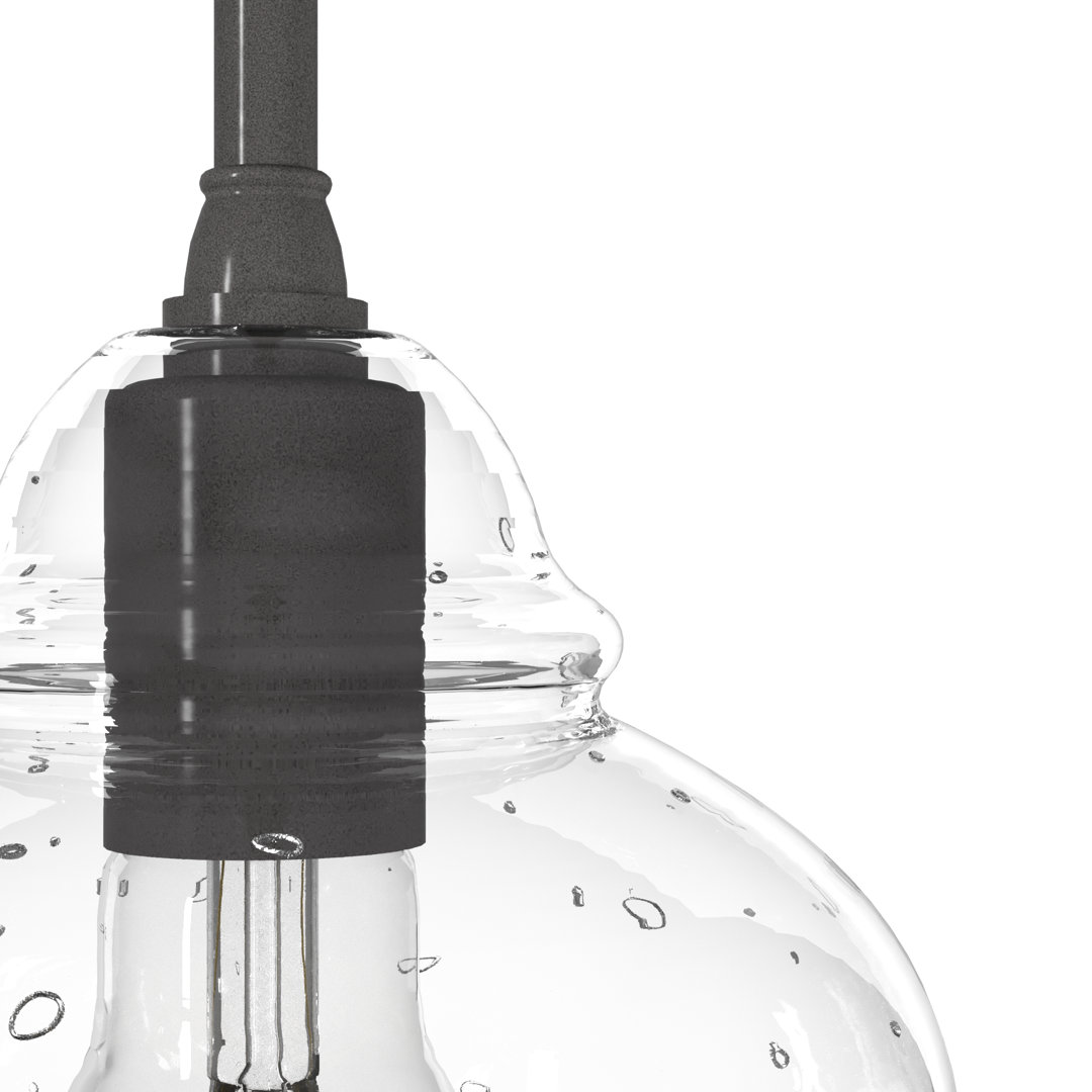 Dunshire 1 Light Noble Bronze Pendant with Glass Hunter Fan Shade 