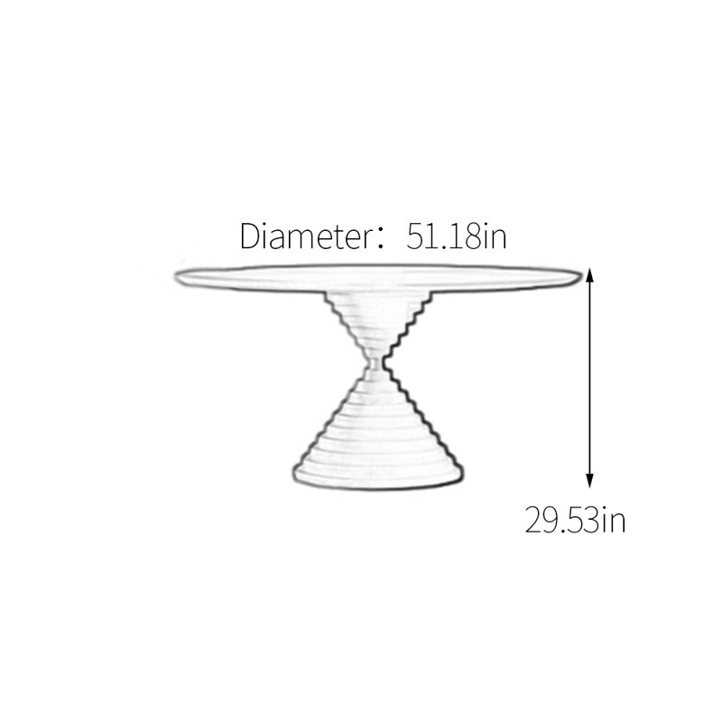 Table de salle à manger ronde unique, H 29,53 po x L 51,18 po x l 51,18 po, Taupe