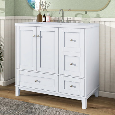 Meuble-lavabo moderne 36 po avec chargement USB