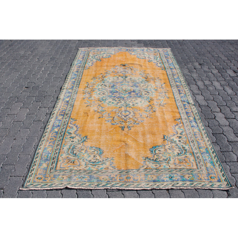 Large Vintage Turkish Oushak Rug: Perfect for Salons and Kitchens, Wool Beauty