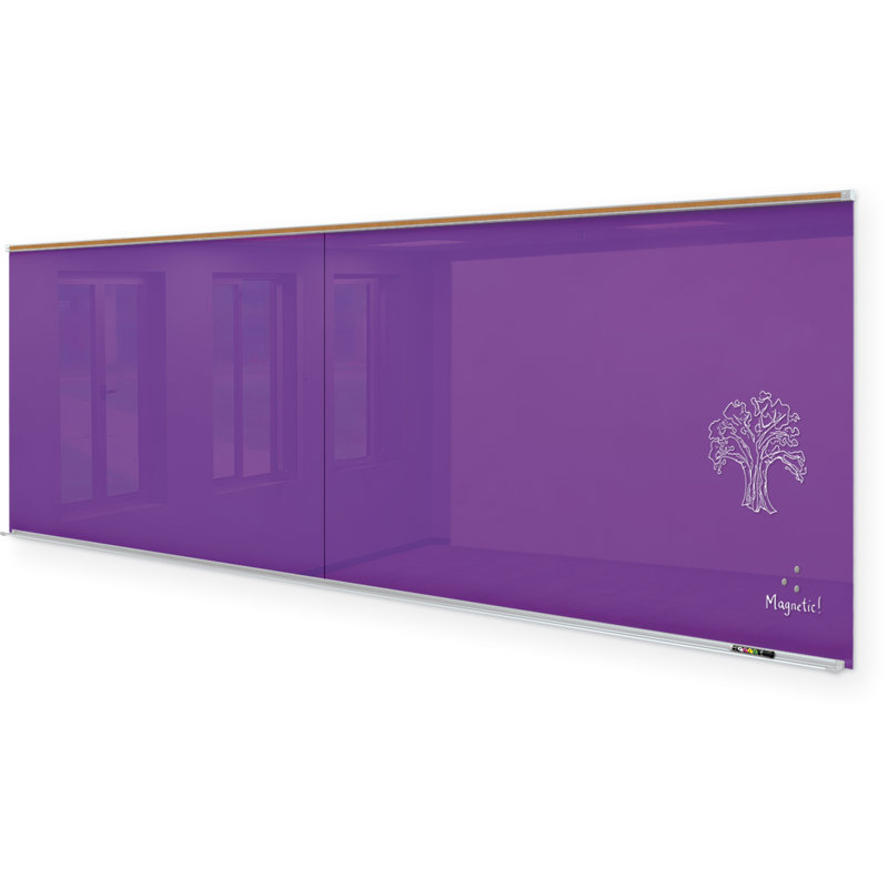 Panneau de verre mural Liso, Mauve, 48 po x 144 po
