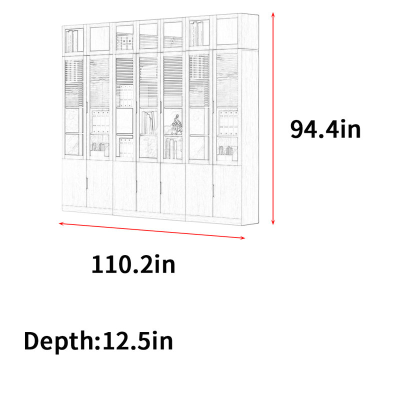 Rubright, Natural 1, 94.4" H x 110.2" W x 12.5" D