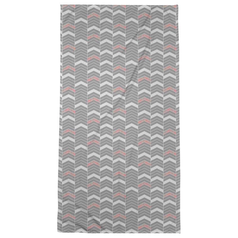 Stephenie Beach Towel, Gray/Light Pink