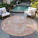 Machine Washable Indoor/Outdoor Xhevrie Terracotta Rug