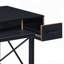 Bureau d'ordinateur à finition noire