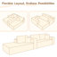  Aucun assemblage de canapé modulaire rembourré avec coussins 4 pièces Cloud-462008456-462008460