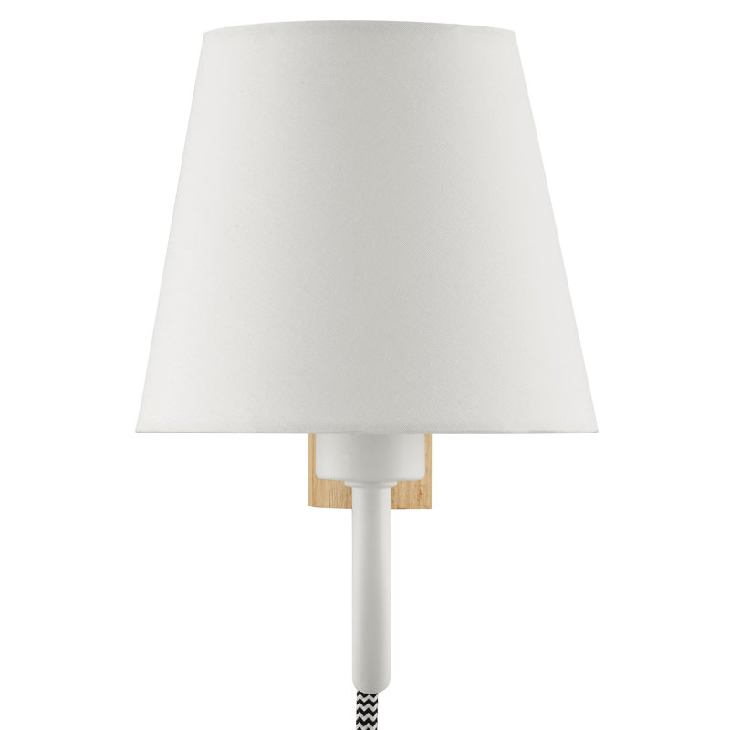 Applique murale pivotante Sunlit en noyer noir, Naturel / blanc