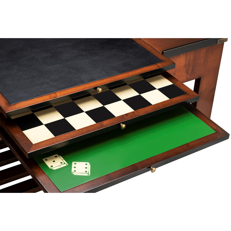 Multifunctional 47.2'' Cherry Wood Game Table with Reversible Top