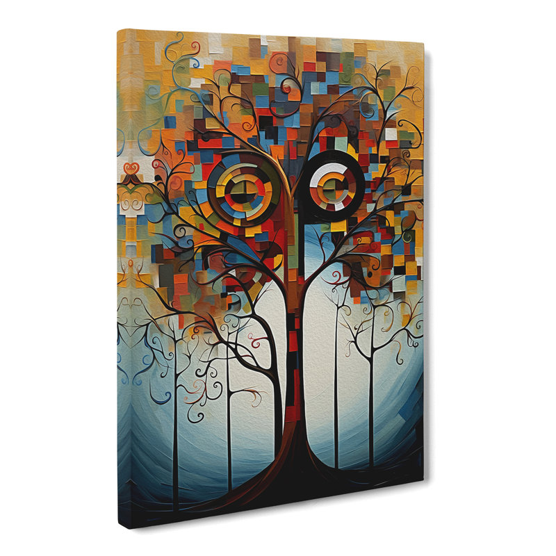 Tree Cubism - No Frame Print, 50cm H x 35cm W x 3cm D