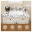 Dessus de meuble-lavabo 31 po en marbre artificiel blanc et noir New 31 po avec évier et dosseret encastrable New Carrara