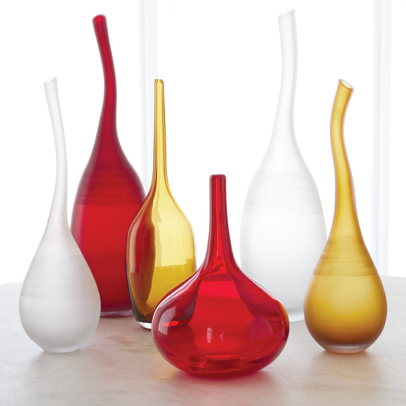 Curvature Bottle, 24.25" H x 7" W x 7" D, Amber