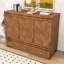 Grand lit escamotable en bois avec port USB et lattes-552928804