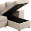 Canapé modulaire moderne en L à 3 places avec canapé-lit et chaise de rangement, 2 tabourets de couleur crème pour le salon, canapé-lit de 104,5 po, méridienne-1393633258