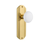 Deco Plate with White Porcelain Door Knob