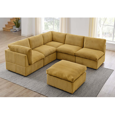 Kyanne Priyen 98" Wide Symmetrical Modular Corner Sectional