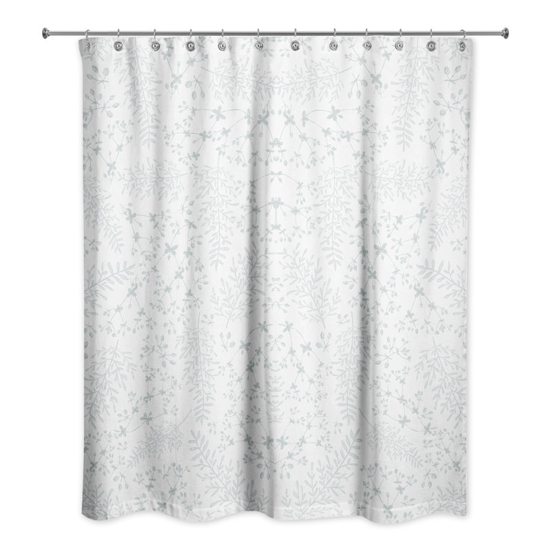 Abdul-Quddus Floral Shower Curtain, Blue