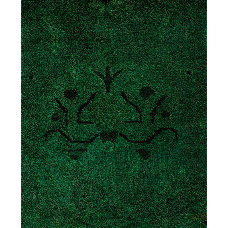 Overdyed One-of-a-Kind 3' 1" x 13' 6" Hand Knotted Area Rug