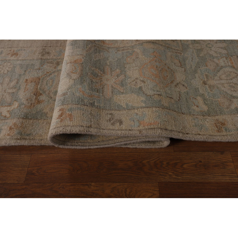 Vegetable Dye Oushak Turkish Area Rug 9