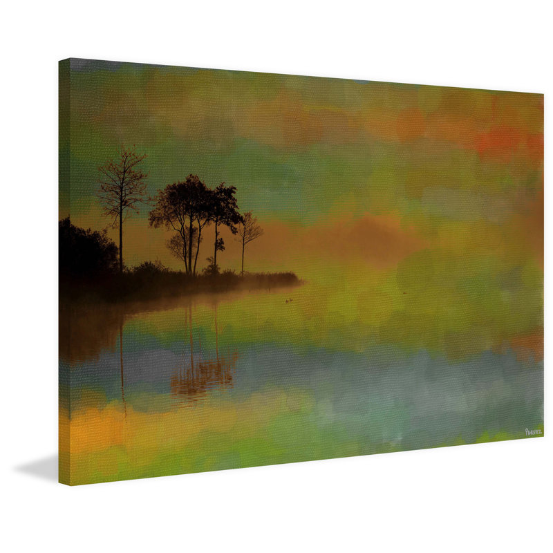 «Sun Drop» par Parvez Taj - peinture sur toile tendue, H 8 po x l 12 po x P 1,5 po
