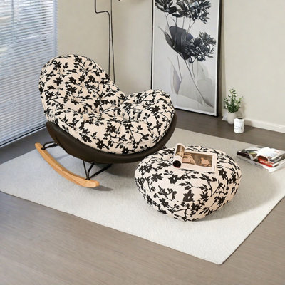 Chaise berçante ergonomique en chenille