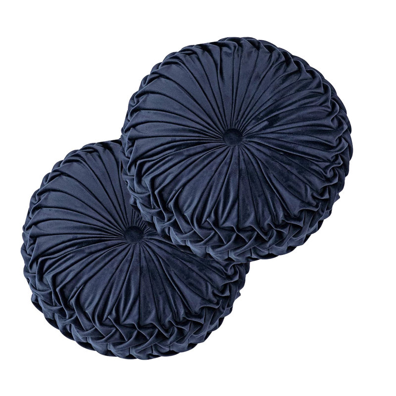 Coussin en velours Mylène, Bleu sarcelle