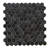 Eterna Hex 1" x 1" Black Honeycomb Glass Mosaic Floor and Wall Tile-108486541
