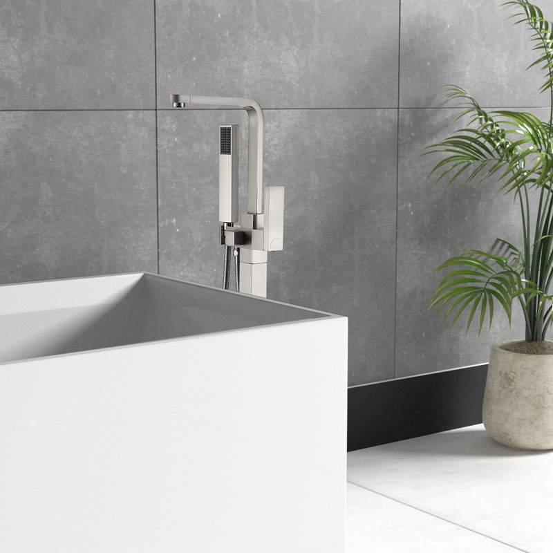 Floor Tub Spout with Diverter