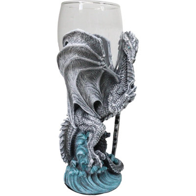Ruth Thompson Elemental Dragon Omega Blade Sword Glass Wine Goblet Chalice Cup