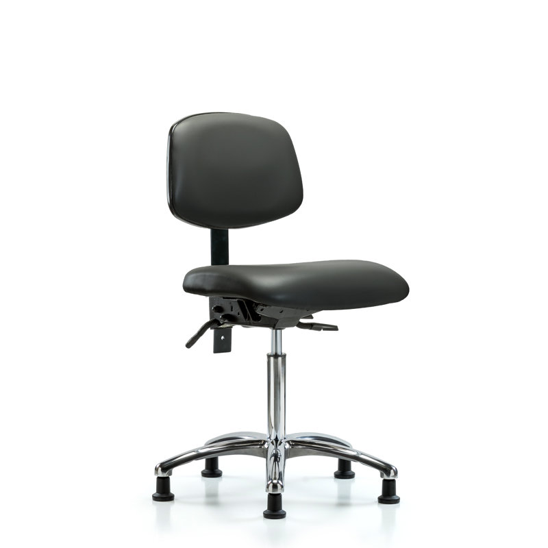 Latravia Vinyl Task Chair, No, Dark Gray