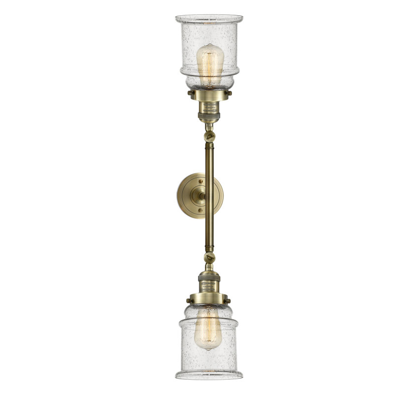 Galaviz 2 - Light Dimmable Vanity Light, Seedy, Antique Brass, No Bulb Included