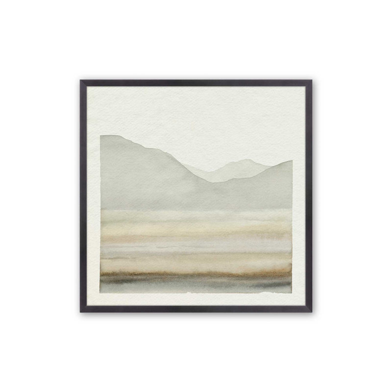 «Whispering Ridge Silhouette I», reproduction sur toile, H 17,75 po x l 17,75 po, Cadre photo simple en zinc patiné