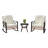 3 Pcs Outdoor Patio  Rocking Rattan Conversation Set Wicker Patio Furniture With Thick Cushions Rocker Chair And 2-Tier Coffee Table For Garden, Porch, Backyard