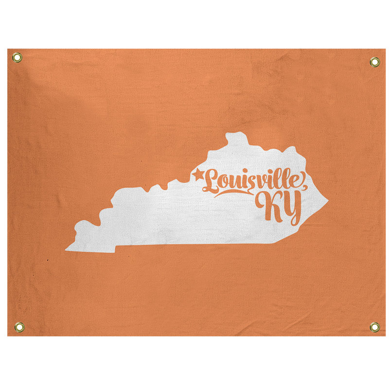 Tapisserie murale louisville kentucky, H 26 po x l 36 po, Orange