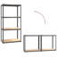4-Layer Shelves 2 pcs Anthracite Steel&Engineered Wood-80772084-80772085