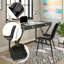 Chaises d'appoint de salle à manger avec pieds robustes en métal noir-1122198646-1122198648
