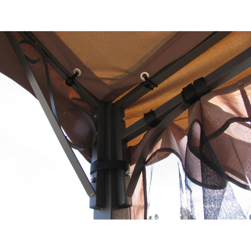Symple Stuff Plastic Side Wall for Gazebo, Taupe