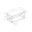 Table basse, accent, cocktail, rectangulaire, stratifié, métal-1790436114