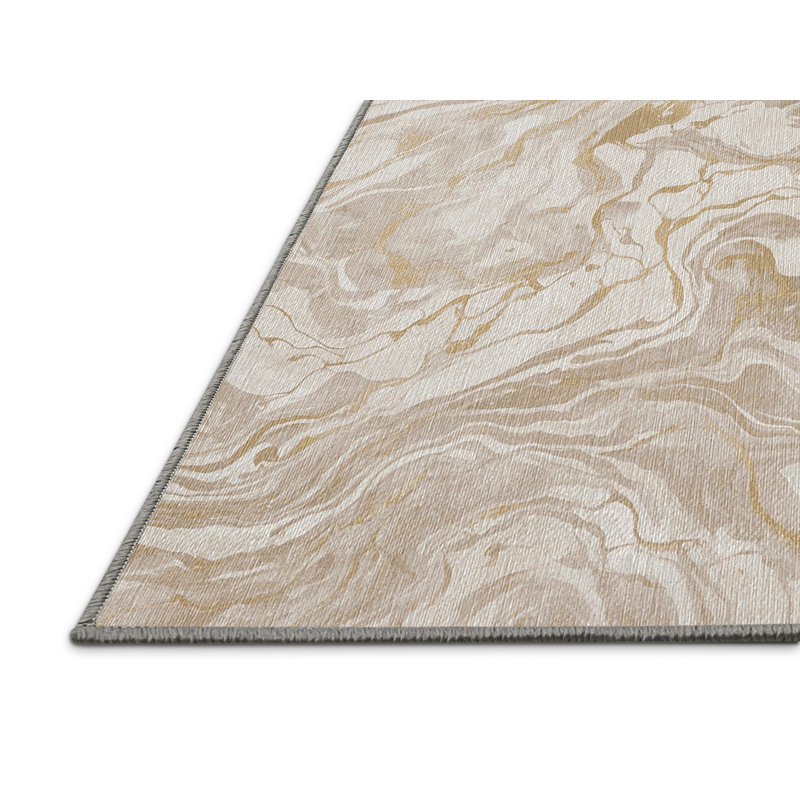 Machine Washable Gray Area Rug, Square 5'