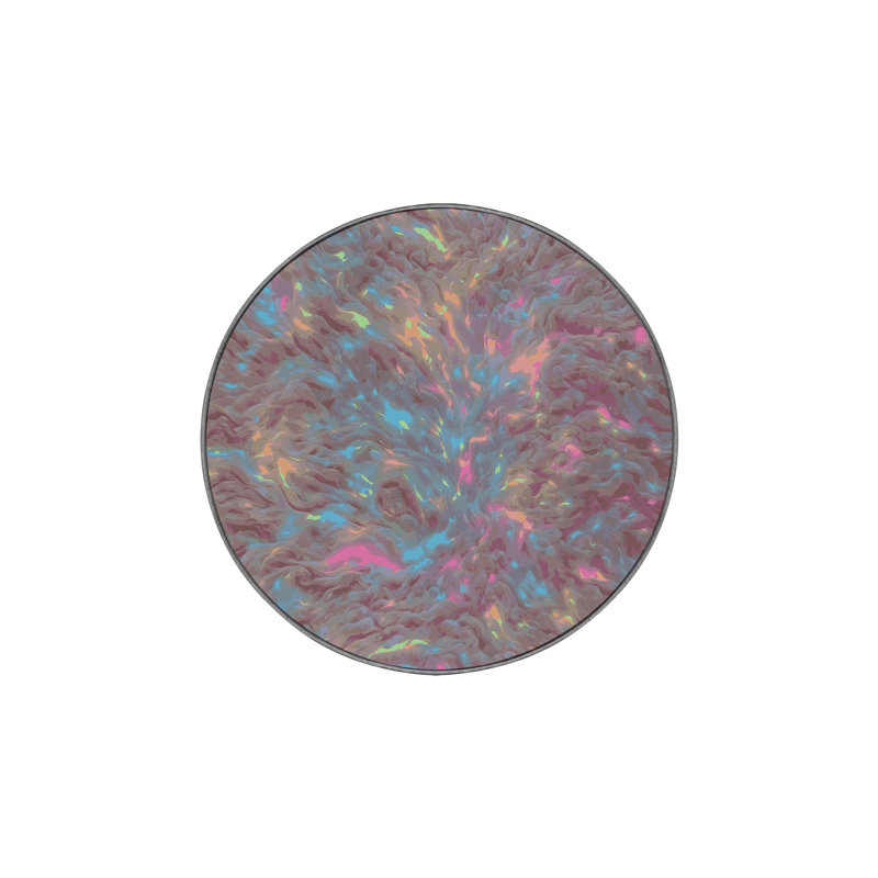 Tapis rose lavable à la machine GSIX03592, Rond 3 pi