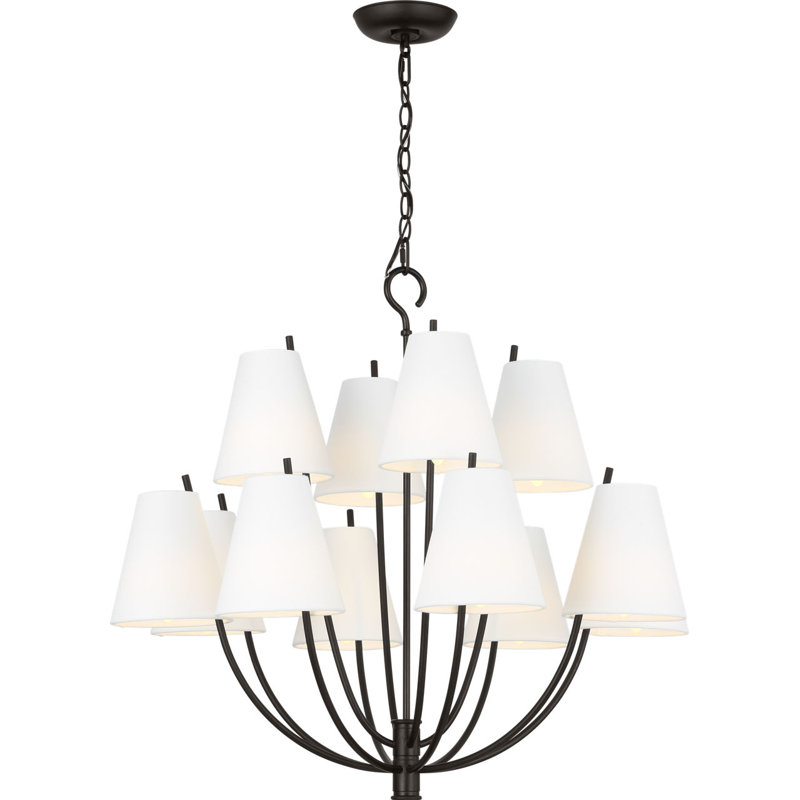 Marina Chandelier, Aged Iron, 116.63" H x 30" W  x 30" D