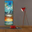 «Island ArrIVal» par James Mazzotta, art mural sur toile, 20 po x 60 po
