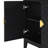 4-Door Sideboard Storage Cabinet For Living Room And Dining Room, Two Large Cabinets With Gold Handles And Adjustable Shelf, Black